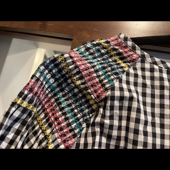 Madewell Gingham Top with Tassle Tie Medium. Excellent Condition. - Picture 3 of 5